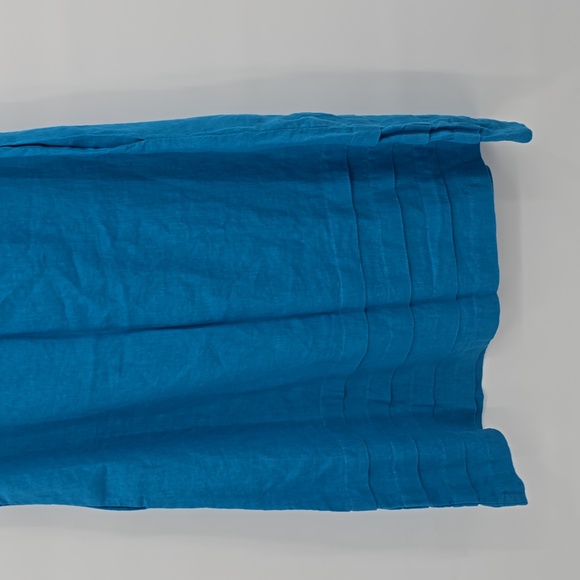 Flax Blue Linen A-line Linen Dress Women's Size S - Picture 6 of 8